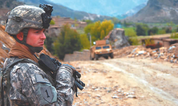 On patrol in Afghanistan